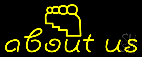 About Us Neon Sign