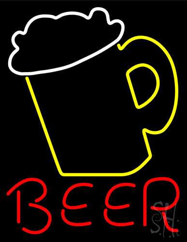 Beer With Mug Neon Sign