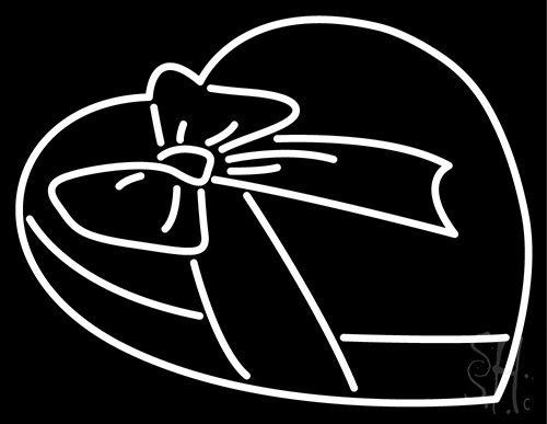 Heart Shaped Candy Box Neon Sign