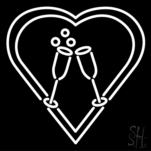 Heart Wedding Neon Sign