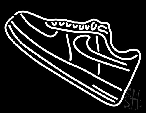 Shoe Icon Neon Sign