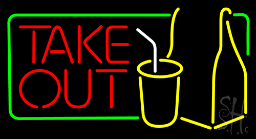 Take Out Neon Sign