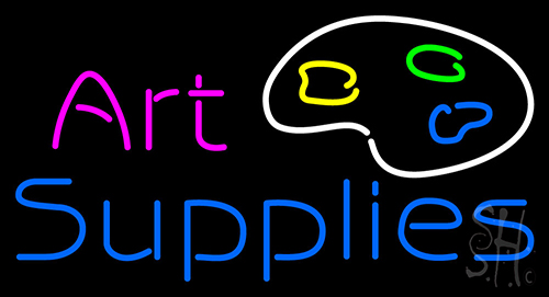 Art Supplies Neon Sign