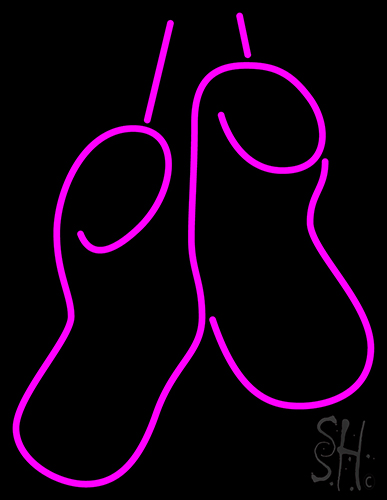 Baby Booties Neon Sign