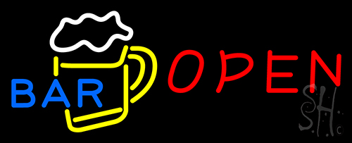 Bar Open Beer Mug Neon Sign