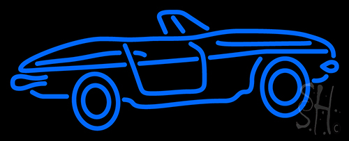 Blue Sport Car Neon Sign