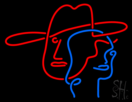 Boy Girl Red Neon Sign