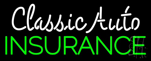 Classic Auto Insurance Neon Sign