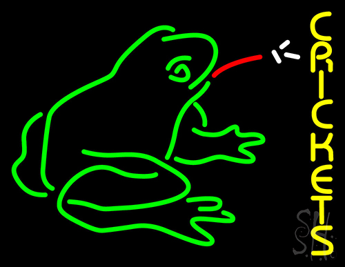 Crickets With Logo Neon Sign