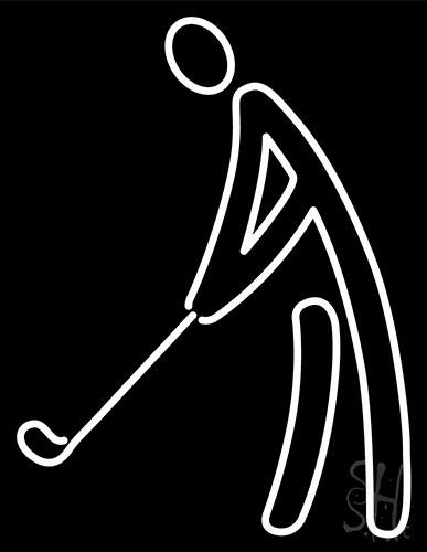 Floor Golf Icon Neon Sign