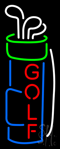 Golf With Golf Kit Neon Sign