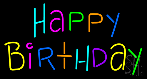 Happy Birthday Neon Sign