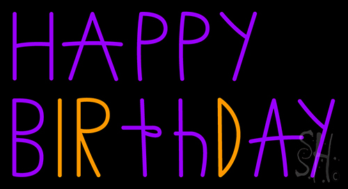 Happy Birthday Neon Sign