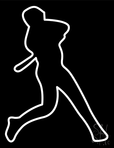 Hobbies People Baseball Neon Sign