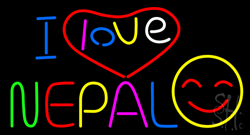 I Love Nepal Neon Sign