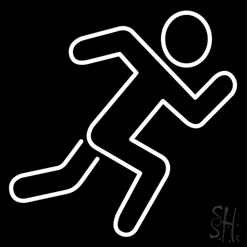 Man Sprinting Neon Sign