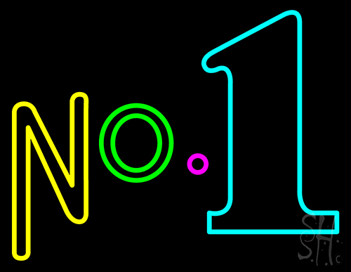 No 1 Neon Sign