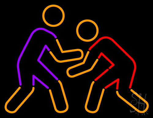 Olympic Sports Wrestling Neon Sign