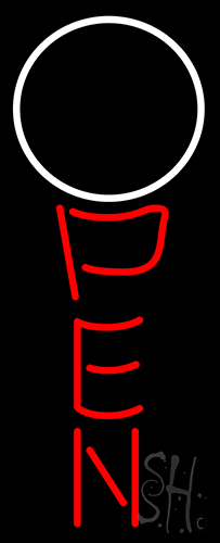 Open Like A Golf Tee In Red Neon Sign