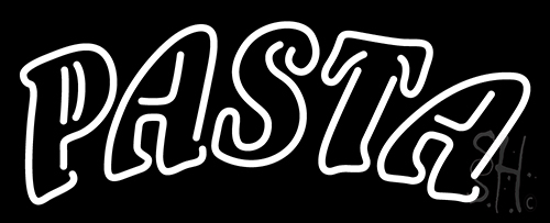 Pasta In White Neon Sign