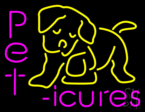 Peticures Spas Salons Cats Dogs Vets Neon Sign