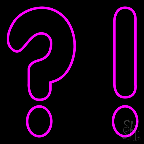 Pink Quetion Mark Neon Sign