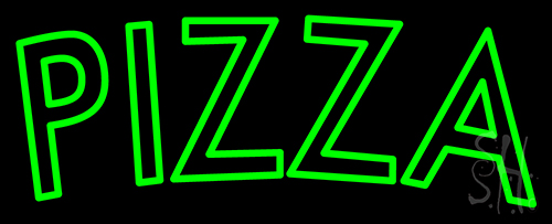 Pizza In Bold Font Neon Sign