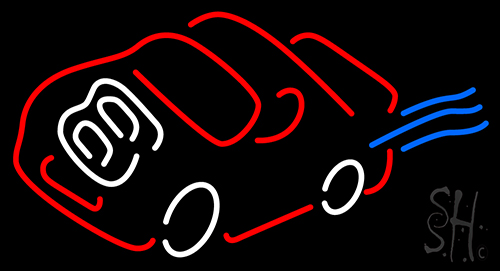 Racing Red Car Neon Sign