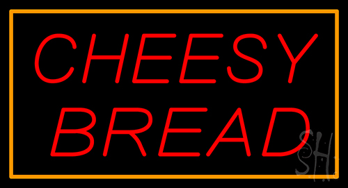 Red Cheesy Bread Neon Sign