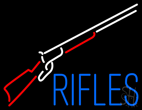 Rifles With Graphic Neon Sign