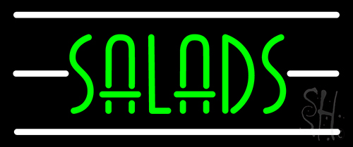 Salads With Line Neon Sign