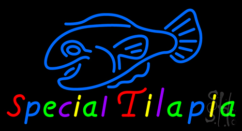 Special Tilapia With Fish Neon Sign