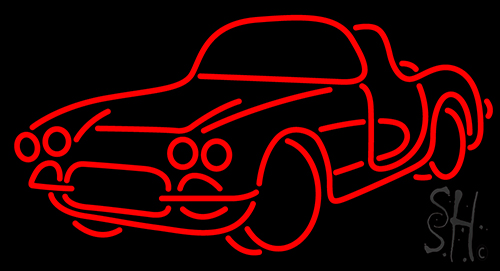Sport Red Car Logo Neon Sign