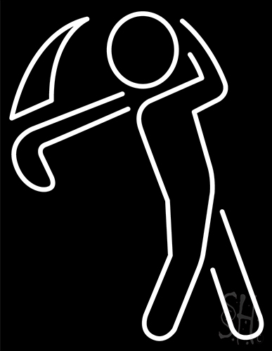 Sports Golf Icon Neon Sign