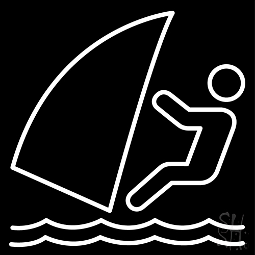 Sports In Sea Icon Neon Sign