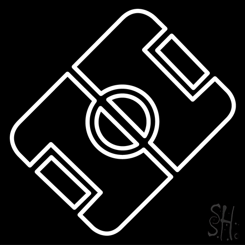 Sports Stadium Icon Neon Sign
