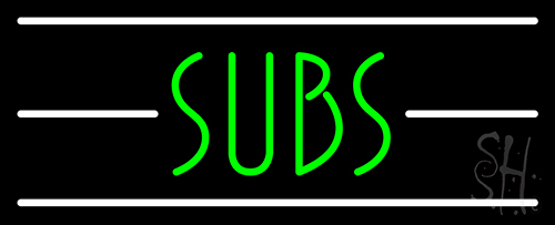 Subs With Lines Neon Sign