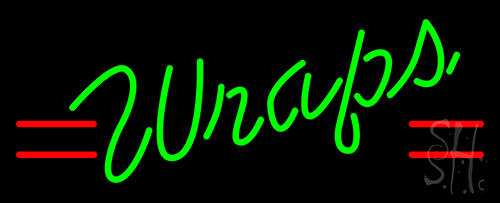 Wraps With Red Line Neon Sign
