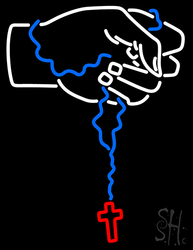 Praying Hand Neon Sign