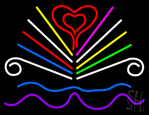 Love Book Logo Neon Sign