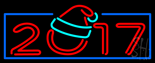 New Year Christmas Hat Neon Sign