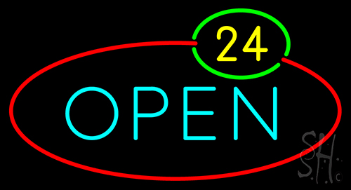 Open 24 Neon Sign
