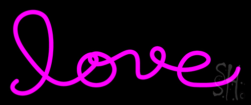 Pink Love Logo Neon Sign