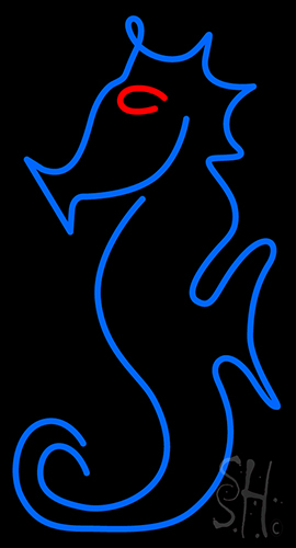 Seahorse Freestanding Neon Sign