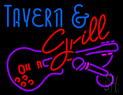 Tavern And Grill Guitar Neon Sign