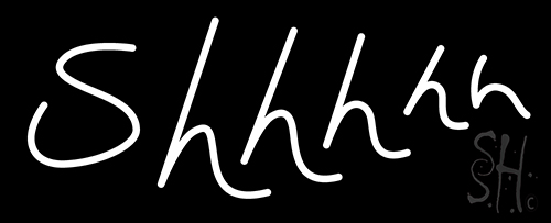 White Shhhhh Neon Sign