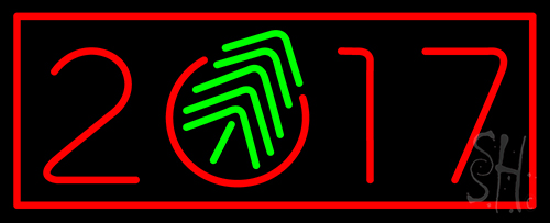 Christmas Tree With Border Neon Sign