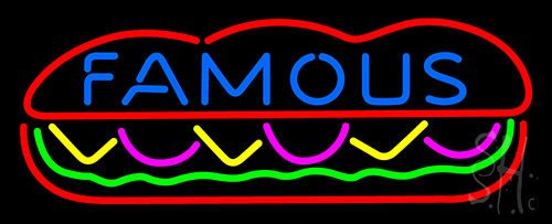 Famous Burger Neon Neon Sign