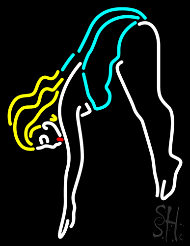 Girl Swimming Neon Sign