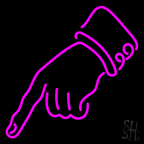 Hand Neon Sign